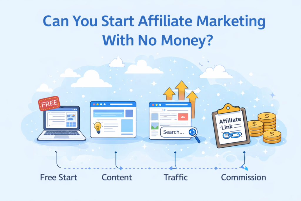 affiliate marketing with no money beginner roadmap