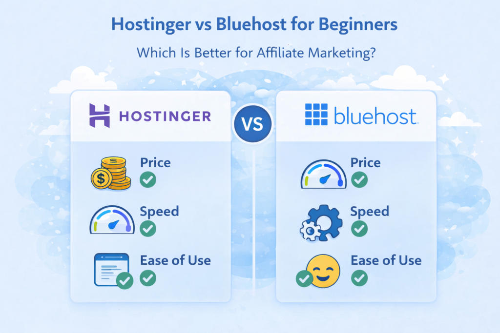 hostinger vs bluehost for beginners hosting comparison