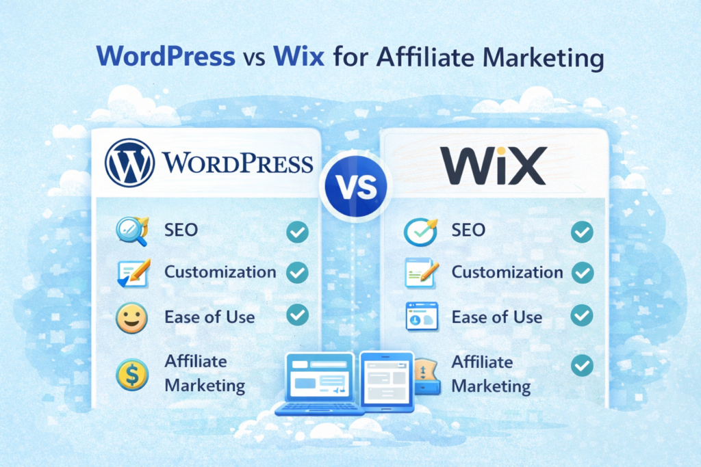 wordpress vs wix affiliate marketing platform comparison