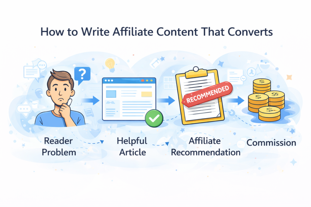 affiliate content writing process for beginners